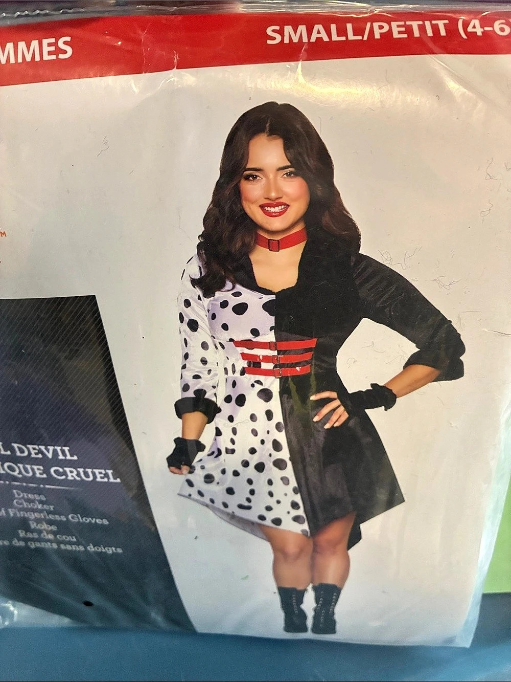 Cruel Devil 3-Piece Costume 3-Piece Women's Halloween Costume Black & White
